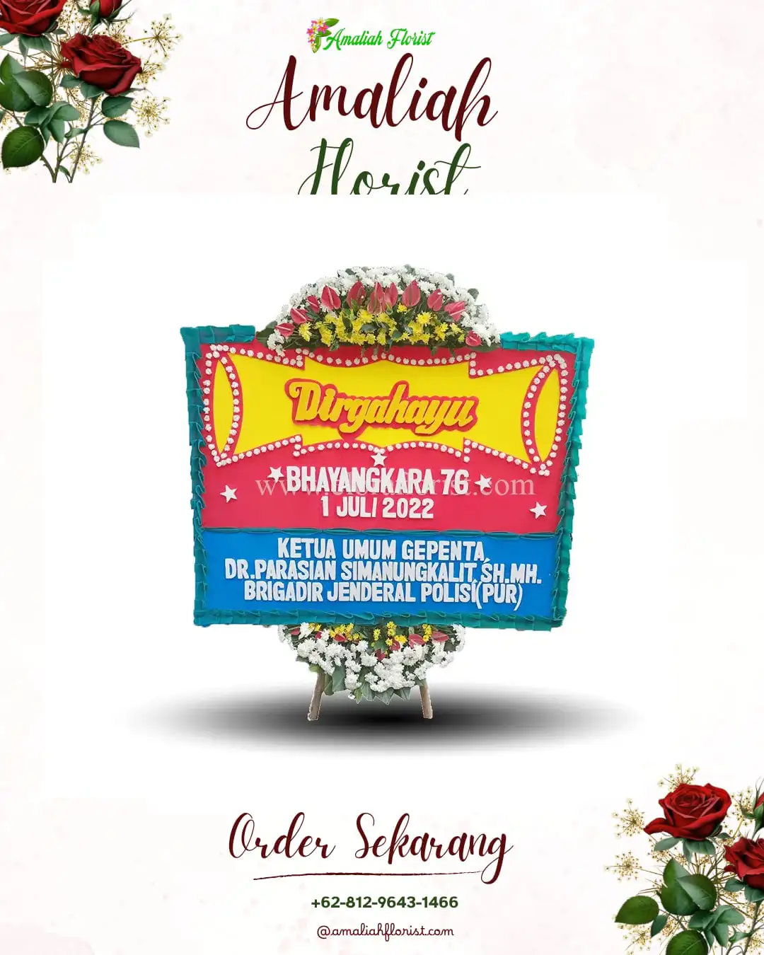 Papan Bunga HUT Ulang Tahun Kurungkambing